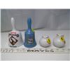 Image 1 : Chinaware Bells and Salt and Pepper Shakers