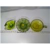 Image 2 : 3 Green Glass Dishes/Bowls