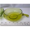 Image 3 : 3 Green Glass Dishes/Bowls