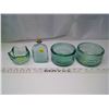 Image 1 : 4 Translucent Blue Glassware Items