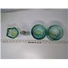 Image 2 : 4 Translucent Blue Glassware Items