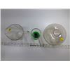 Image 2 : Lot of 3 Misc. Glass Items - Candle Holder, Vase, and Pitcher
