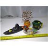 Image 1 : 4 Decorative Ornaments - Watering Can, Duck, Kayaking Inuit, and Pebble Tree