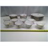 Floral China Dinner Set - Plates, Saucers, Bowls, and Cups