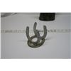 Image 4 : 3pc - Cowbell, Iron Stand, Horse Shoe Ornament