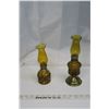 Image 2 : 2 Medium Brown Lamps w/ Chimneys