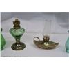 Image 5 : Aladdin Lamp, Green Lamp, 2 Green Chimneys