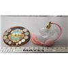 Image 1 : Perfume Atomizer + Costa Rica Plaque with coins from 1965-1978