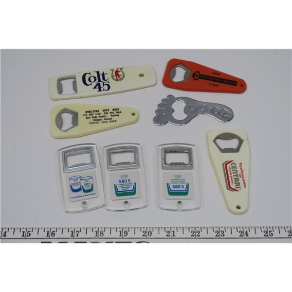 Assorted Bottle Openers - Colt 45, Dupont, Etc.
