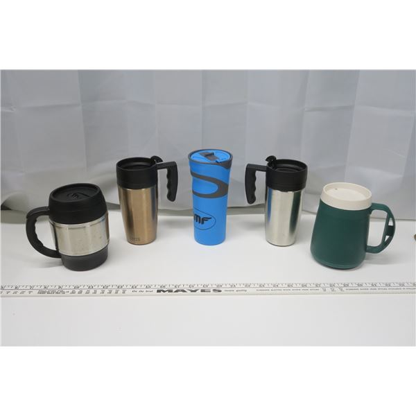 5 Re-Usable To-Go Cups For Coffee, Tea, Etc.