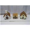 Image 1 : (3) Unique Custom Made Bird Houses - Church, House, General Store