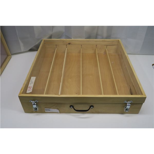 Display Case with Glass Window for Holding Coins, Cards, etc. - 24x24x5"