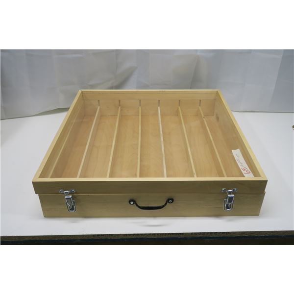 Display Case with Glass Window for Holding Coins, Cards, etc. - 24x24x5"