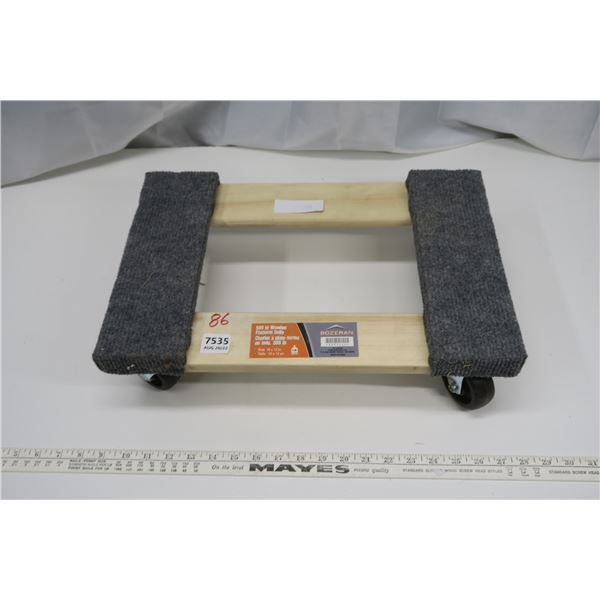 Furniture Dolly (wood on wheels) 500lbs 18x12"