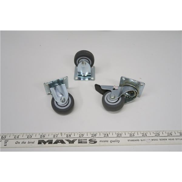 Set of 3 Wheels (1 is Lock)