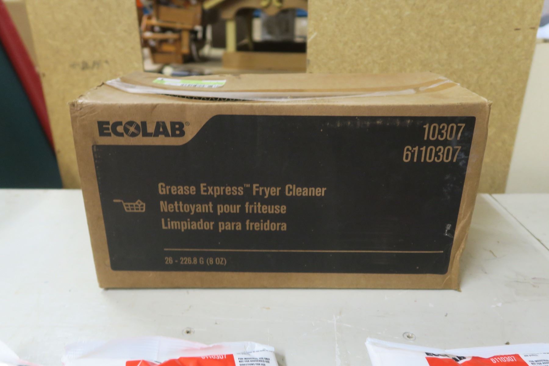 Unopened Case of Grease Express Fryer Cleaner, Stainless Steel Scrubbers