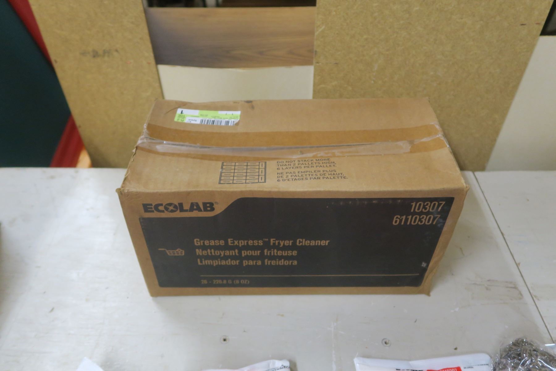 Unopened Case of Grease Express Fryer Cleaner, Stainless Steel