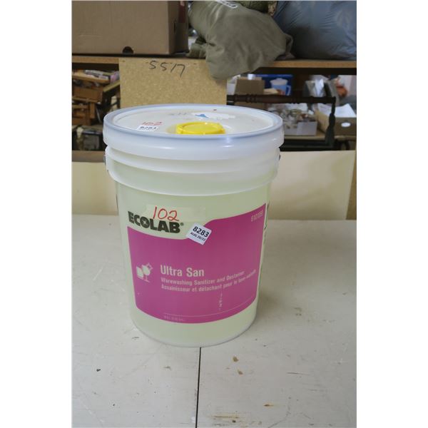 New 5GAL Pail of Ecolab Ultra San Sanitizer & Destainer