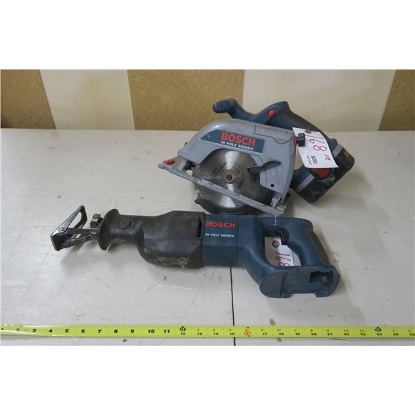 2 Bosch 18v Tools - Reciprocating Saw & Circular Saw