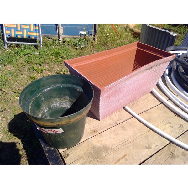 2 Plastic Planters