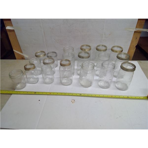 Lot of 19 Glass Jars