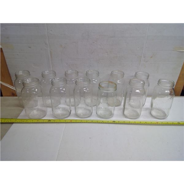Lot of 12 Glass Jars