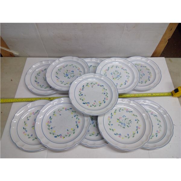 11 Piece "Floral Expressions" Hand Decorated Stoneware Set