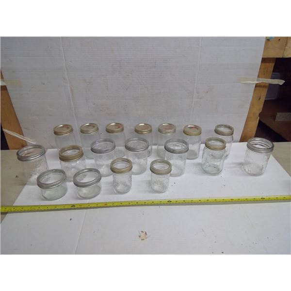 Lot of 18 Glass Jars