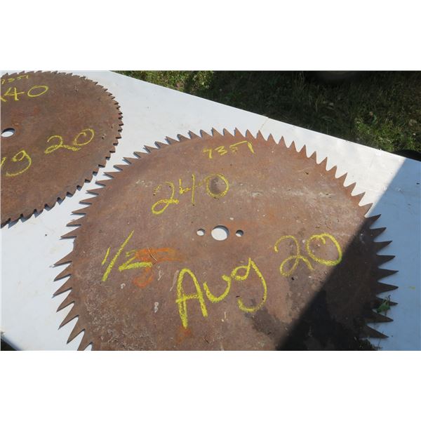 2 - 24"old saw mill blades