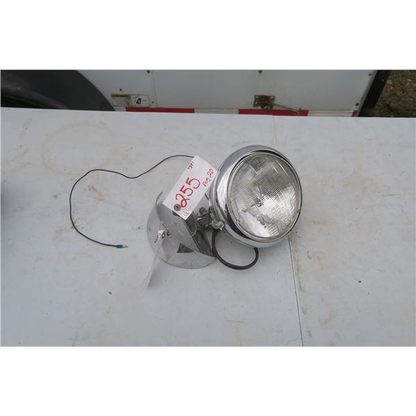 vintage chrome Harley-davidson front headlight & assembly