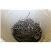 Image 3 : 5 gal pail of nails, cords, and misc items.