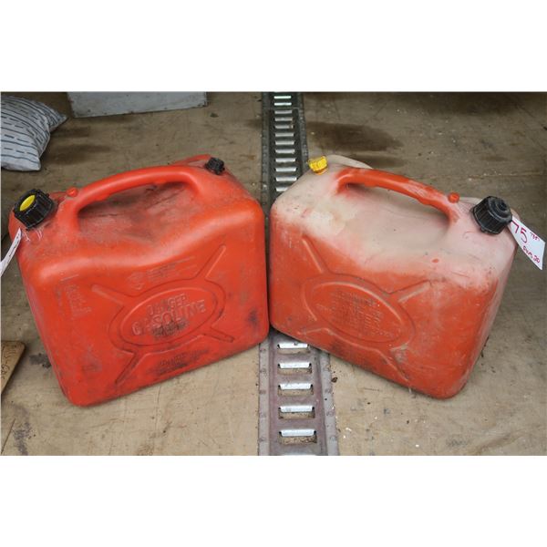 2 large 22L rec gas cans, used.