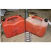 Image 1 : 2 large 22L rec gas cans, used.