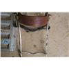 Image 6 : wood box of misc horse tack, bits, leads.