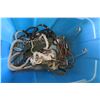 Image 2 : Large blue bin of misc horse tack, blanket ect.