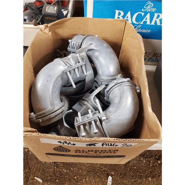 (24) 2" compression fittings, (3) 2.5" elbows, (5) bars Iberville