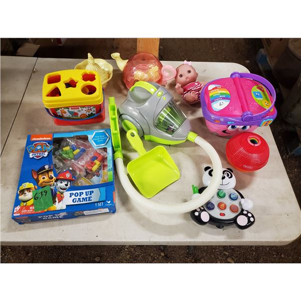 box of infant toys
