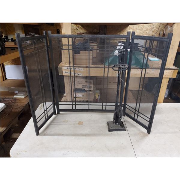 fireplace screen & tools