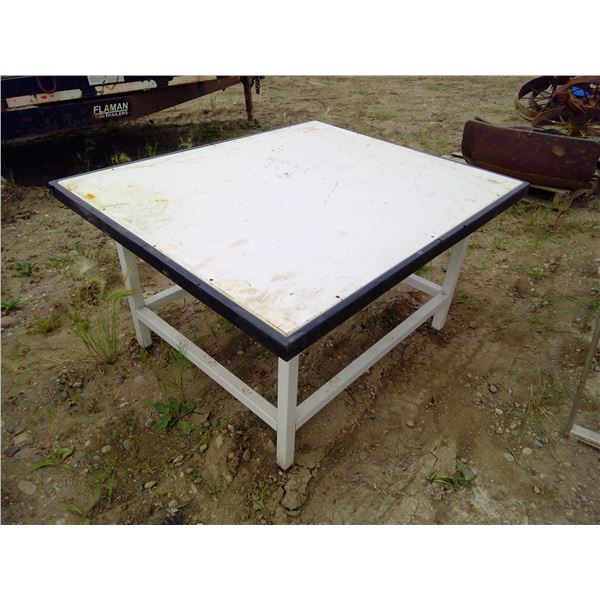 Metal Table - 48x 39 1/2 x 26"h