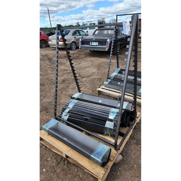 Lrg Metal Convience Store Shelf (No top sign holder) H-4'3" W-3'3" D-2'