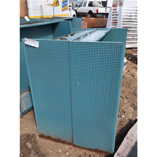 Lrg Green Metal Multiuse Commercial Shelving H-3'9" W-4' D-2'11"