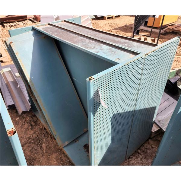 Lrg Green Metal Multiuse Commercial Shelving H-3'9" W-4' D-2'11"