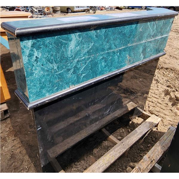 Black/Green Wooden Desk H-3'6" W-5' D-2'2"