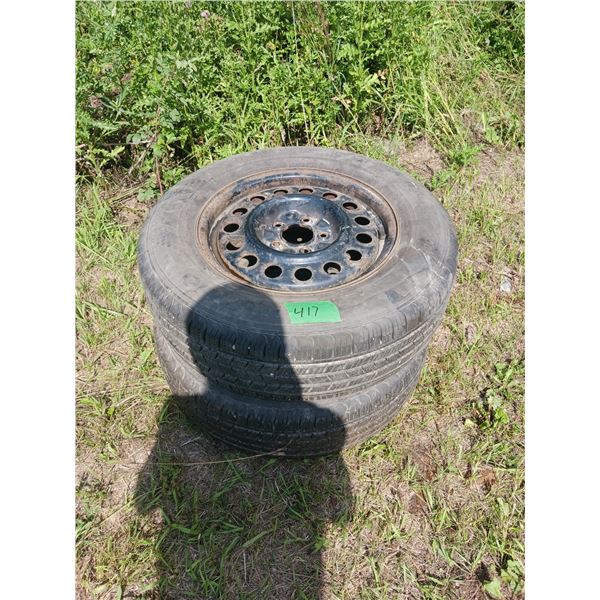 2 tires & rims 215/70/R16 5 x 4.5 rims
