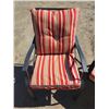Image 2 : Metal Patio Chair Set, Lounge Chair H-3' W-3'9" D-2'4", Single Chairs H-3' W-1' 10 1/4" D2'4", Red S