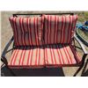 Image 3 : Metal Patio Chair Set, Lounge Chair H-3' W-3'9" D-2'4", Single Chairs H-3' W-1' 10 1/4" D2'4", Red S