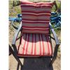 Image 4 : Metal Patio Chair Set, Lounge Chair H-3' W-3'9" D-2'4", Single Chairs H-3' W-1' 10 1/4" D2'4", Red S