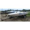 Image 1 : 14ft. Glastron Boat & Trailer - Mercury 40 Engine, Runs Was Last Used Aug. 6. Fish Finder (working)