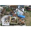 Image 1 : Pallet of Assorted Plumbing, Tools, Garage, Etc.