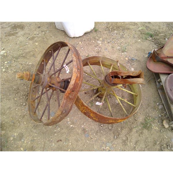 2 Steel Wheels - 32" dia